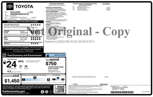 2022 Toyota Highlander L