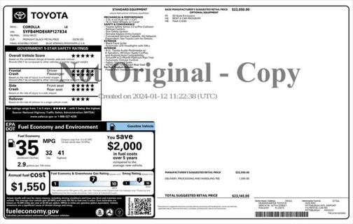 2024 Toyota Corolla LE