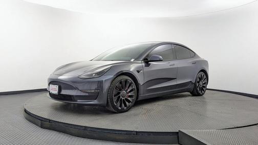Midnight Silver Metallic 2022 Tesla Model 3 Performance