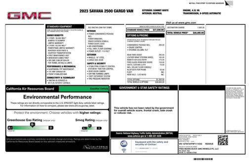 2023 GMC Savana 2500 Work Van