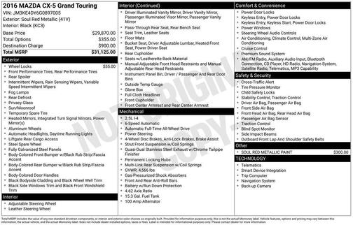 2016 Mazda CX-5 Grand Touring