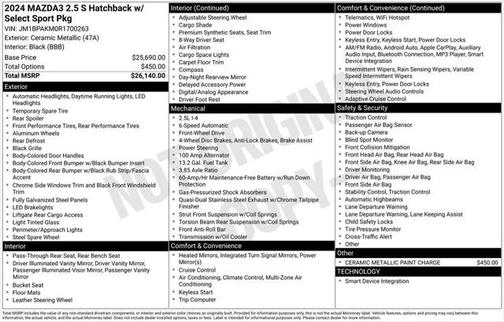 2024 Mazda Mazda3 2.5 S Select Sport
