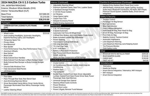 2024 Mazda CX-5 Carbon Edition Turbo