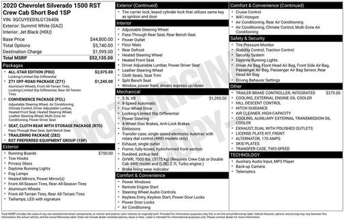 2020 Chevrolet Silverado 1500 RST