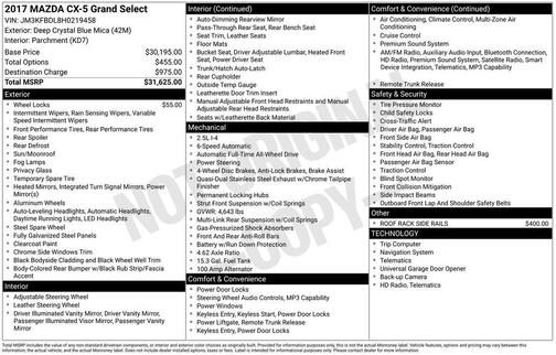 2017 Mazda CX-5 Grand Select