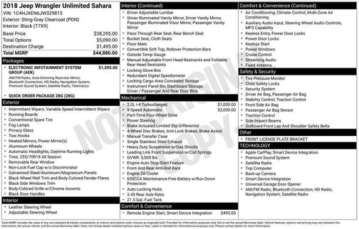 2018 Jeep Wrangler Unlimited Sahara