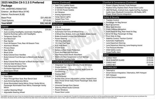 2025 Mazda CX-5 2.5 S Preferred