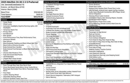 2025 Mazda CX-30 2.5 S Preferred Package
