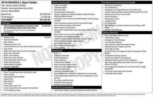 2010 Mazda Mazda3 s Sport