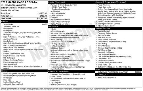 2022 Mazda CX-30 2.5 S Select Package