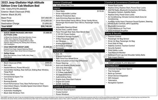 2023 Jeep Gladiator High Altitude 4x4