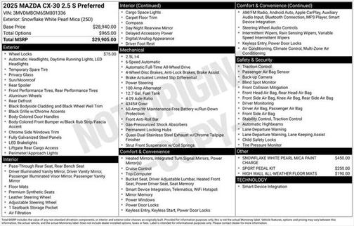 2025 Mazda CX-30 2.5 S Preferred Package