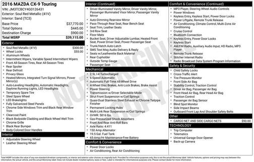 2016 Mazda CX-9 Touring