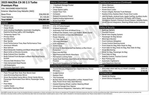 2025 Mazda CX-30 2.5 Turbo Premium Plus Package