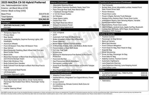 2025 Mazda CX-50 Hybrid Preferred Package