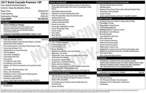 2017 Buick Cascada Premium