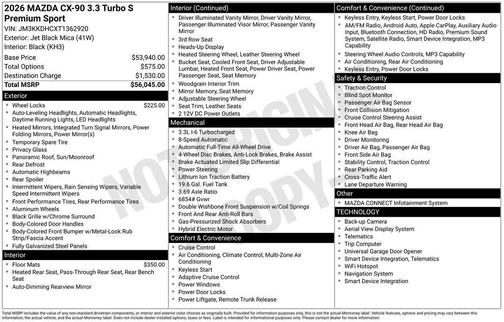 2026 Mazda CX-90 3.3 Turbo S Premium