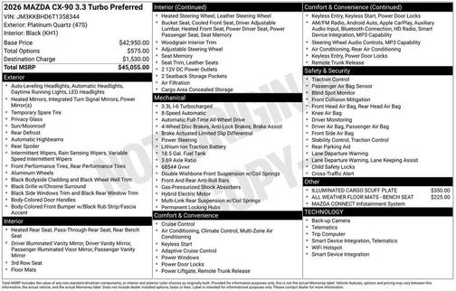 2026 Mazda CX-90 3.3 Turbo Preferred