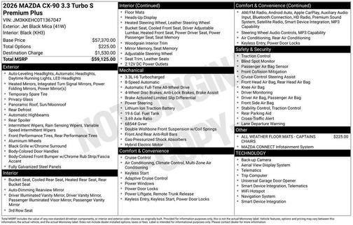 2026 Mazda CX-90 3.3 Turbo S Premium Plus
