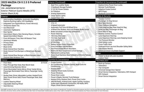 2025 Mazda CX-5 2.5 S Preferred