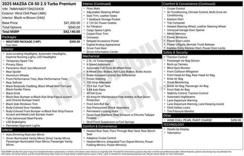 2025 Mazda CX-50 2.5 Turbo Premium Package