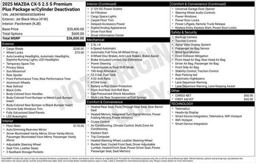 2025 Mazda CX-5 2.5 S Premium Plus Package