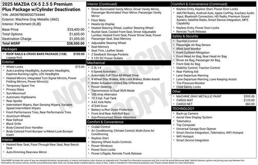 2025 Mazda CX-5 2.5 S Premium Plus Package