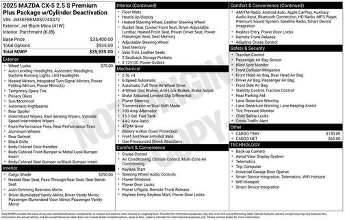 2025 Mazda CX-5 2.5 S Premium Plus