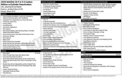 2025 Mazda CX-5 Carbon Edition