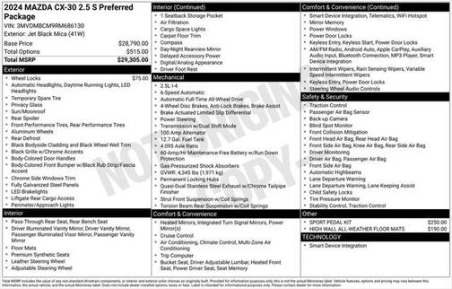 2024 Mazda CX-30 2.5 S Preferred Package