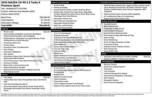 2026 Mazda CX-90 3.3 Turbo S Premium
