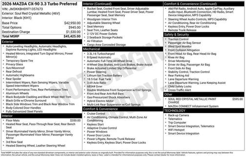 2026 Mazda CX-90 3.3 Turbo Preferred