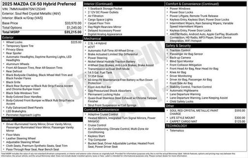 2025 Mazda CX-50 Hybrid Preferred Package