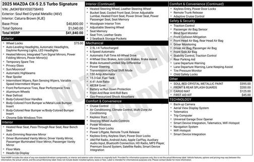 2025 Mazda CX-5 Signature