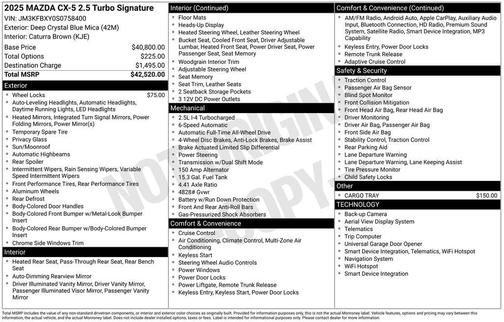 2025 Mazda CX-5 2.5 Turbo Signature