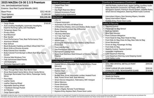 2025 Mazda CX-30 2.5 S Premium Package