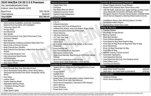 2025 Mazda CX-30 2.5 S Premium Package