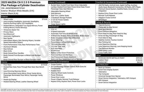 2025 Mazda CX-5 2.5 S Premium Plus