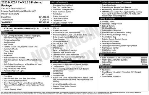 2025 Mazda CX-5 2.5 S Preferred
