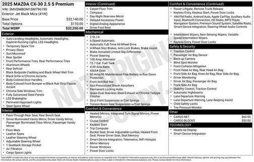 2025 Mazda CX-30 2.5 S Premium Package