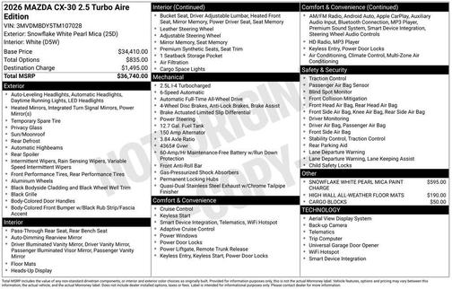 2026 Mazda CX-30 2.5 Turbo