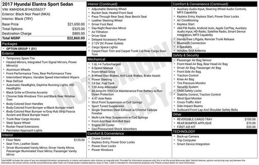 2017 Hyundai ELANTRA Sport