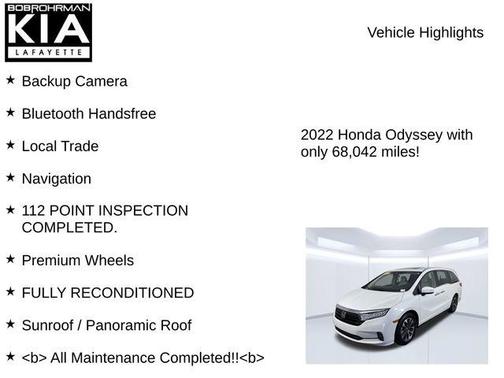 White 2022 Honda Odyssey EX-L