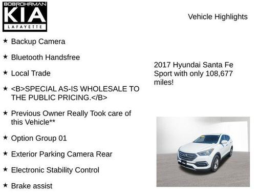Frost White Pearl 2017 Hyundai Santa Fe Sport 2.4L