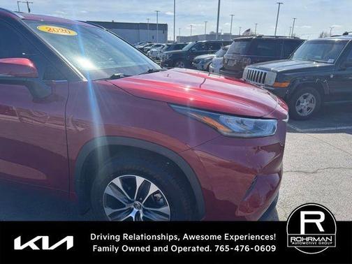 Red 2020 Toyota Highlander XLE