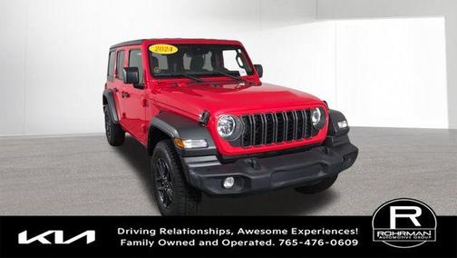 Firecracker Red Clearcoat 2024 Jeep Wrangler Sport