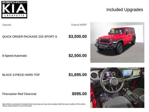 Firecracker Red Clearcoat 2024 Jeep Wrangler Sport