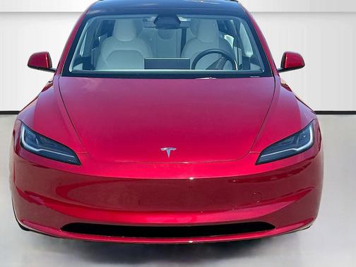 Red Metallic 2025 Tesla Model 3 Long Range