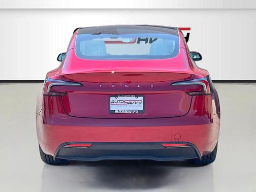 Red Metallic 2025 Tesla Model 3 Long Range