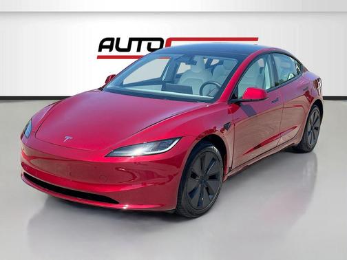 Red Metallic 2025 Tesla Model 3 Long Range